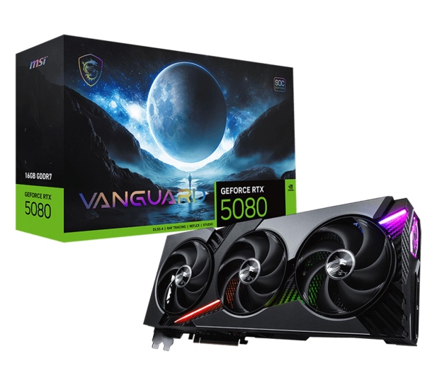 MSI GeForce RTX 5080 Vanguard SOC 16GB GDDR7 DLSS5 - 1320549 - zdjęcie